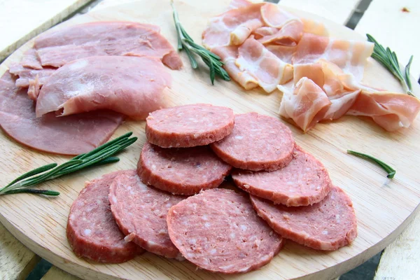 Sausage platter — Stock Photo, Image