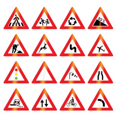 Road signs (vector) clipart