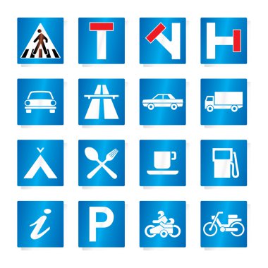 Road signs (vector) clipart