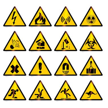 Warning signs (vector) clipart