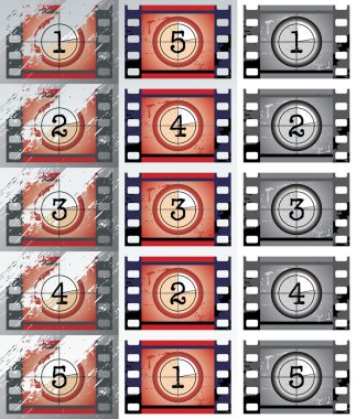 Film countdowns (vector) clipart