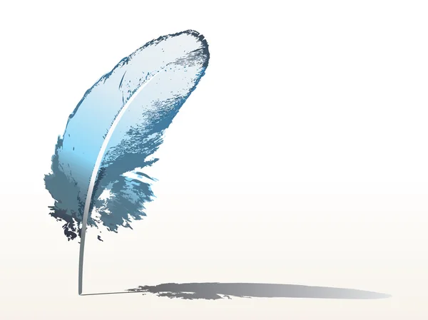 Plume bleue — Image vectorielle