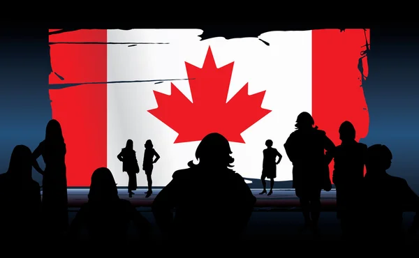 कॅनेडियन ध्वज — स्टॉक व्हेक्टर