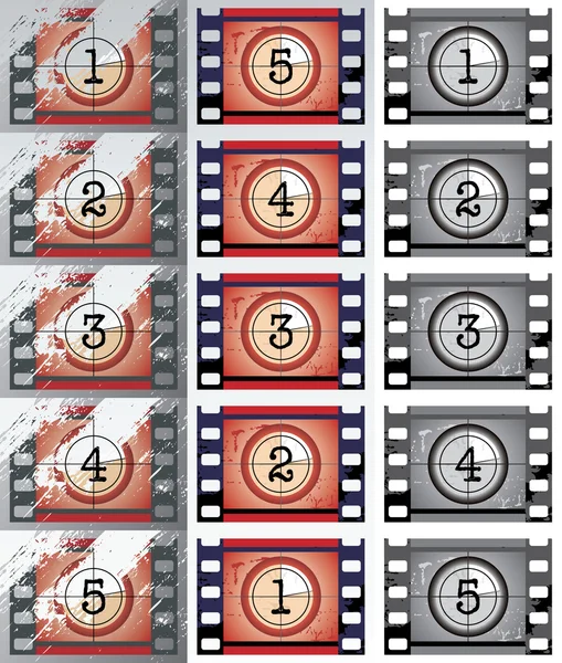 Film countdowns (vektor) — Stock Vector