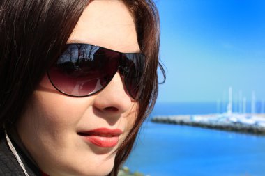 Woman with Sunglases clipart