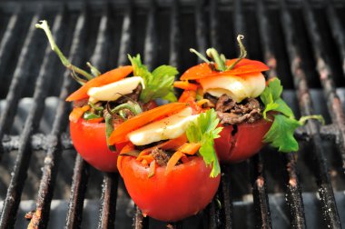 Tomatoes with beef clipart