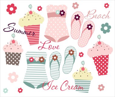 Romantic Beach Set clipart