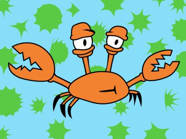 Cartoon crab clipart