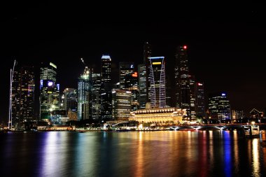 Singapur manzarası, gece