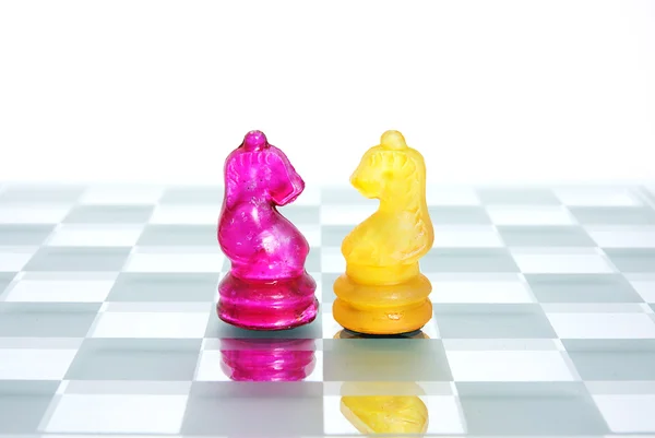 Chess knights — Stock Photo, Image