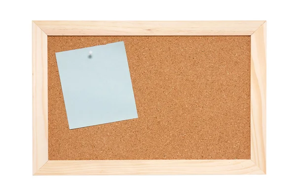 Corkboard with empty blue notes — Stock Photo, Image