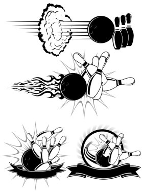 Bowling Strike vector