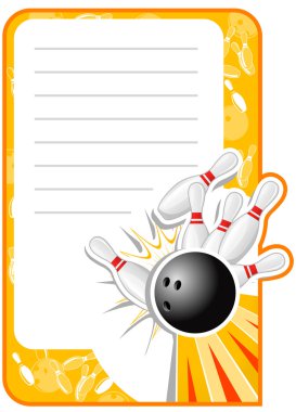 Blank Bowling Invitation clipart