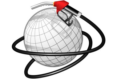 Terrestrial globe obvoluted Fuel hose clipart