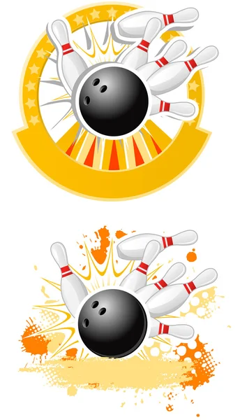 Grève de bowling — Image vectorielle