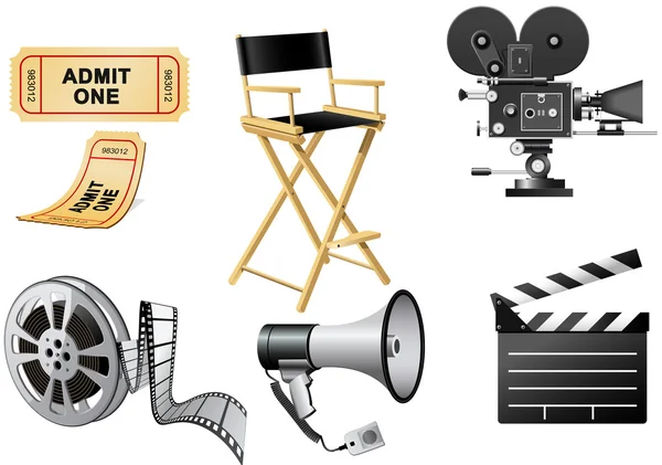 Film endüstrisi öznitelikleri — Stok Vektör