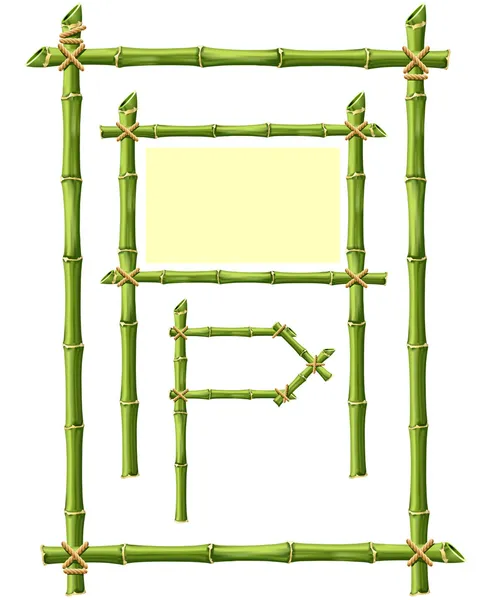 Bamboe frame — Stockvector
