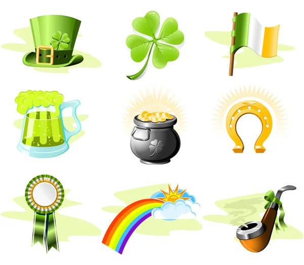 St. Patrick's Day pictogrammenset — Stockvector