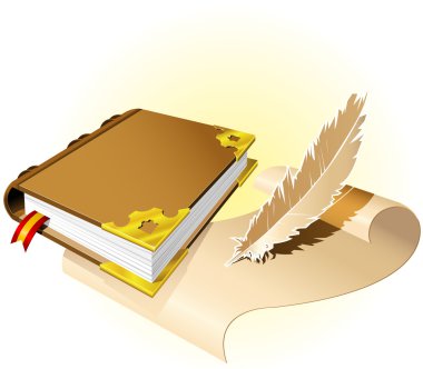 Old magic book clipart