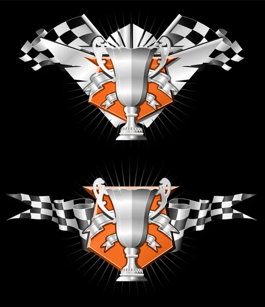 Serie di emblemi da corsa — Vettoriale Stock