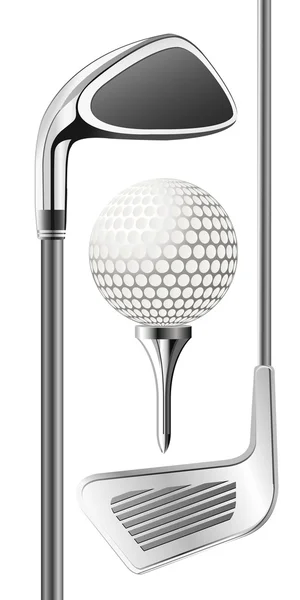Golf club and ball — Stock Vector