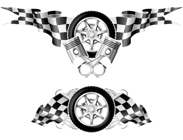 Emblemi della gara sportiva - primo set — Vettoriale Stock