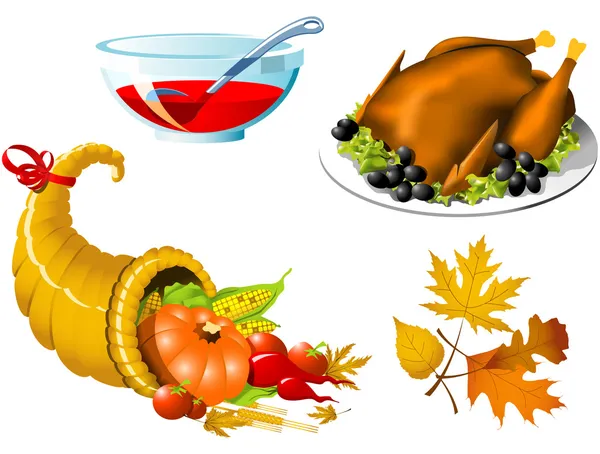 Thanksgiving symboler — Stock vektor