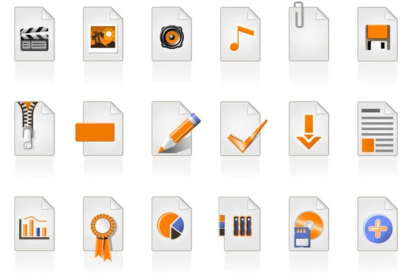 24 icônes de fichier — Image vectorielle