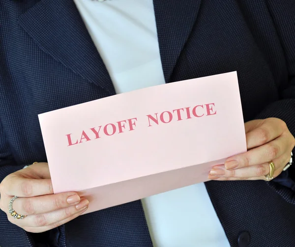 Informacja layoff — Zdjęcie stockowe