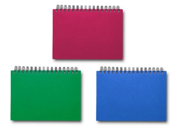 Rot grün blau Notizbuch-Sammlung — Stockfoto