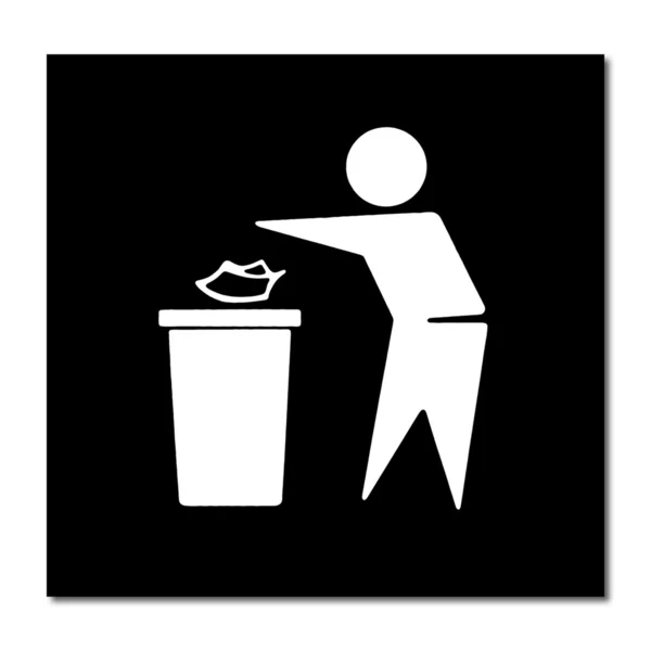 Trash bin sign — Stock Photo, Image
