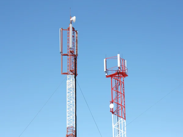 GSM-antenna (az antenne), mobil villanyoszlop — Stock Fotó