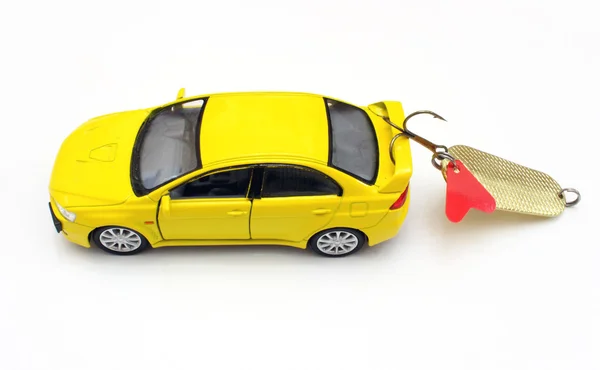 The car of yellow color — Stock Photo, Image