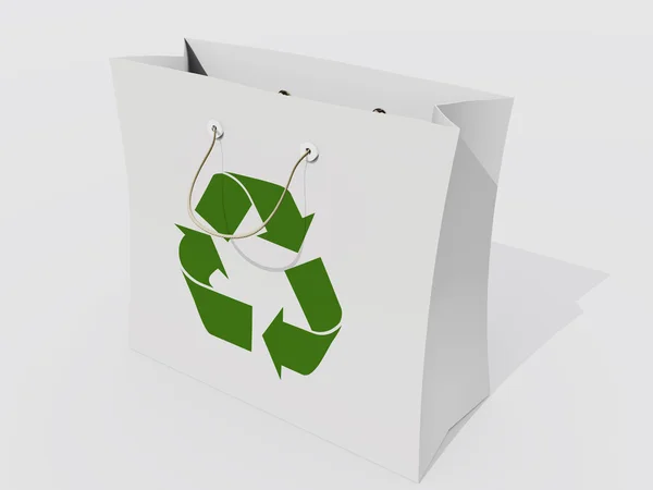 Saco de papel reciclável — Fotografia de Stock