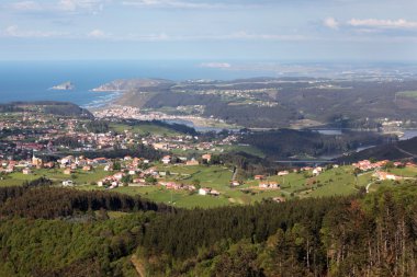 Coast villages in Asturias, Spain clipart