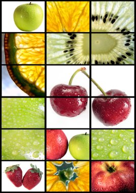 Vertical fruits composition clipart