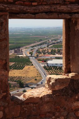View from the castle of Sagunto clipart