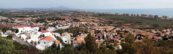 General view of Vinaros and Peñiscola — Stok Foto
