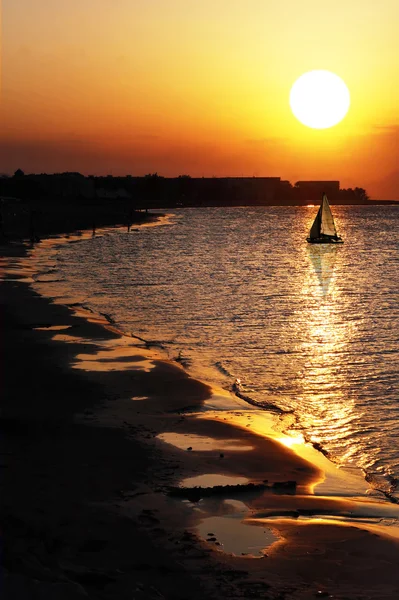 Puesta de sol en Denia Alicante — Foto de Stock