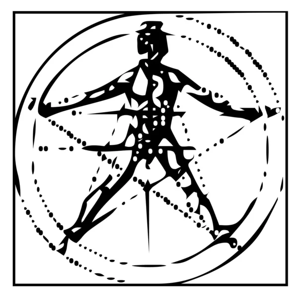 The Vitruvian man — Stock Photo, Image