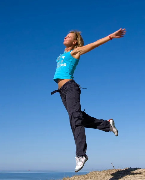 stock image Jumping girl