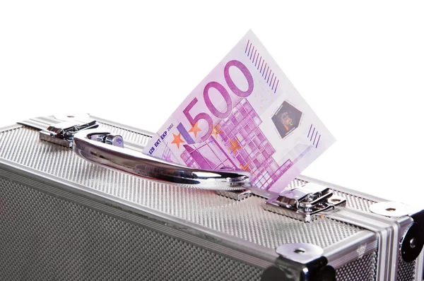 stock image Metallic case full of Euro