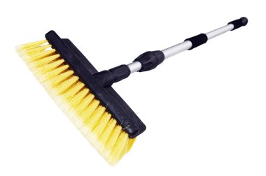 Brush for washing with the long handle clipart