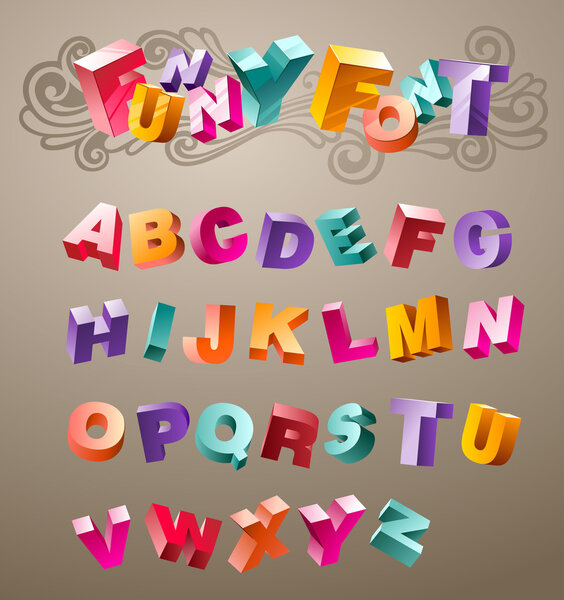 Funny 3d Font