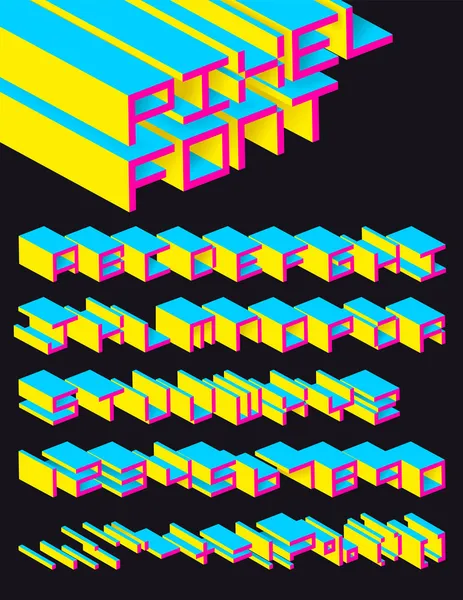 Pixel αλφάβητο — Διανυσματικό Αρχείο