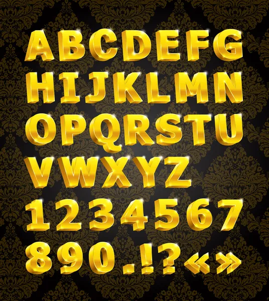 Gouden lettertype — Stockvector