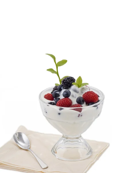 Fresh berries dessert — Stock Photo, Image