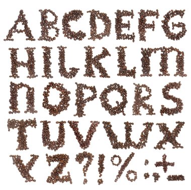 kahve çekirdekleri alfabesi