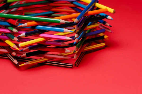 Macro lápices de color estrella — Foto de Stock