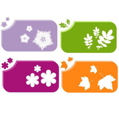 Set of seasonal icons clipart